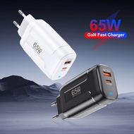 65W GaN USB Type C  Fast Charger For Xiaomi iPhone 15 14 13 Huawei POCO OPPO Oneplus Samsung Redmi L