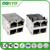 RJ45 2X2Network Port Socket POE Gigabit connector DGKYD22Q277DB2A4DP068(POE+)
