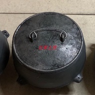 QM👍Factory Direct Supply Old-Fashioned Cast Iron Pot Stew Pot Thickened Firewood Iron Hanging Pot Iron Pot Chicken Cooki