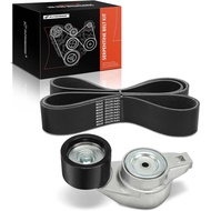A-Premium Engine Serpentine Belt Drive Kit Compatible with Volvo VNL 2007-2017 12.8L, VNM 2007-2017 