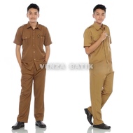 Civil Servant Uniform Set, Dark Khaki, Light Khaki, Men's Civil Servant Uniform, Regional Government