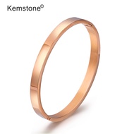 6MM Fashion High Polish Stainless Steel Bangle Bracelet Jewelry Gifts for Women Men