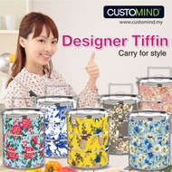 [10+New Design] Quality Designer Tiffin Carrier 14cm/12cm / 3 Tiers Tiffin/ Mangkuk Tingkat/ Best Gi