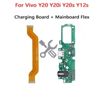 For Vivo Y20 Y20S Y20i Y12S USB Charging Board Charger Port + Main Board Motherboard Flex Cable