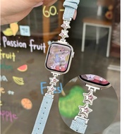 Star Denim Watch Strap For A-pple Watch Strap Series10 9 8 7654321,SE Ultra2 iwatch Strap Denim i Wa