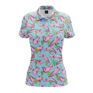 เสื้อกอล์ฟผู้หญิง Flyght Women Polo Golf Shirt Maxicanam Axolotl Lagoon Salamander
