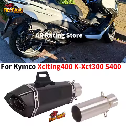Slip for Kymco Xciting400 K-Xct300 S400 Xciting 400 Motorcycle Escape Moto Exhaust Muffler Pipe Mid 