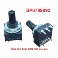 3-Pin Potentiometer B472 4K7 Black