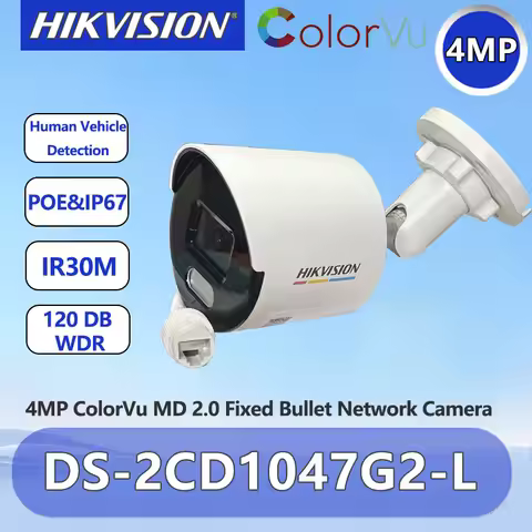 Hikvision 4MP ColorVu IP Camera Human Detection Security CCTV POE Outdoor Surveillance Camera Not Su