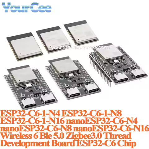 2pcs/1pc NanoESP32 NanoESP32-C6 N4 N8 N16 Wireless Wi-Fi 6 Ble 5.0 Zigbee3.0 Thread Development Boar