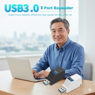 Mini USB Hub 3 Port USB 3.0 Super Speed Adapter Additional Plug Laptop Computer PC Data Separator Co