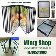 SG A3 / A4 / A5 Clear Menu Cover | SG Menu Holder | Restaurant & Café Menu Folder | Menu Cover