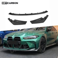 Dry Carbon Fiber Front Bumper Lip Spoiler Splitters Chin Apron BodyKit For BMW 3  4 Series G80 G82 G