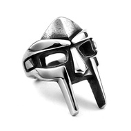 Gladiator Style Mask Titanium Ring For Men Size 11