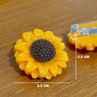 MATAHARI Brooch / Sunflower PatternRing - Korean Chest Brooch - Hijab Accessories - Additional Acces