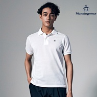 【MUNSINGWEAR 企鵝】男款日本製基礎短袖POLO棉衫-白色,M