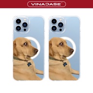 IPhone 11/11 Pro Max/12 Pro Max/14 Pro Max/15 Pro Max/16 Pro Max Magnetic Yellow Dog Case