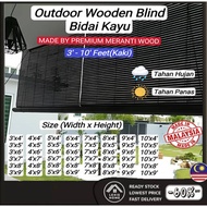 LEXIS 3' to 10' Bidai Kayu Outdoor Wooden Blinds Bidai Tingkap Outdoor Blind