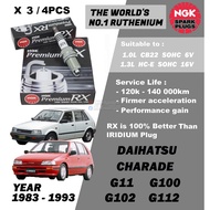 NGK Premium RX Spark Plug - Daihatsu Charade G11 G100 G102 G112 1.0L CB22 1.3L HC SOHC 8V 16V ( Year