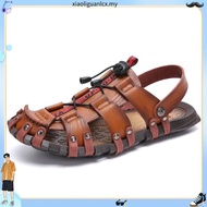 Men Sandals Leather  Beach Casual Shoes Outdoor Summer Fashion Gladiator Shoes