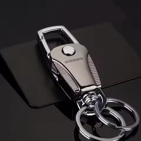 Car Key Metal Key Creative Key Chain Car Key Pendant Creative Keychain Durable Double Ring Car Keych