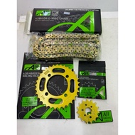 RXZ 428 AJI RACING COMBO SPROCKET SET 428 O-RING /HEAVY DUTY LC135 RXZ Y100 Y110 Y125ZR  LAGENDA 110