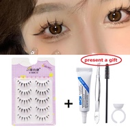New Natural Lashes 5-Pairs Manga Lashes Soft False Eyelashes Anime Lashes Thick Fake Eyelashes Daily