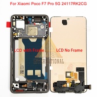 ต้นฉบับ Amoled สำหรับ Xiaomi Poco F7 5G 25053PC4 7G กรอบหน้าจอแอลซีดี + หน้าจอสัมผัส Digitizer สำหรั