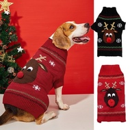 Christmas Pet Clothing Red Nosed Deer Pet Sweater VIP Teddy Small Medium and Large Dog SweaterHT99 J