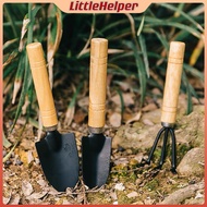 Gardening Tools 3pcs Set Shovel Rake Spade Bonsai Tools Set Wooden Handle For Flowers Potted Plant