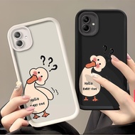 MAWAR Small duck phone case, Rose Flower Samsung A12 A13 A14 A04 A03 A54 A32 A34 A52 Anti-Fall Silic