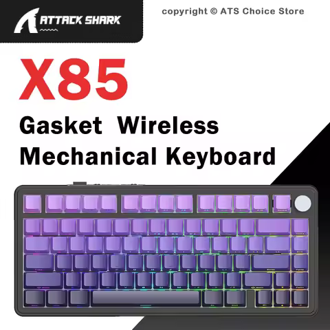 ATTACK SHARK X85 X85Pro Gasket Wireless Mechanical Keyboard 82 Keys 75% Tri-Mode Bluetooth Wird Hot 