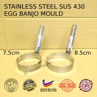 Rhino Stainless Steel 430 Egg Banjo Mould Benjo Maker Acuan Telur Burger Benjo Bulat
