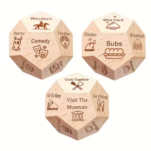 3Pcs Decision Dice Set Couples Date Night Dice for Her Him Food Movie Activity Choice Maker D6 Dice 