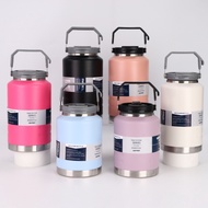 Stainless Steel 304 Thermos Bottle 2000ml wide mouth with convenient straw Tumbler