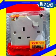 (1 Gang) Switched Socket Outlet, 13A 250V, Socket Plug, Extension Plug, Extension Socket Plug Dindin