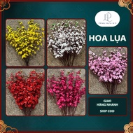 Fake apricot flower branches, colorful decorative fake peach blossom branches CNY 2025