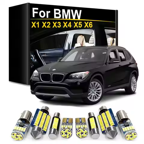 Interior LED Light Bulbs Kit For BMW X1 E84 F48 X2 F39 X3 E83 F25 X4 F26 X5 E53 E70 X6 E71 Canbus No