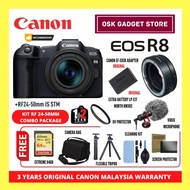 Canon EOS R8 EOSR8 Full Frame Mirrorless Camera | Body Only & Kit Lens Bundle Package | 3 Years Cano