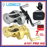 [Maxdrag 7kg] Loongze A101 PRO HG 10+2BB Left Handle Baitcasting Fishing Reel With Charger Mesin BC Kiri TCE Tackles