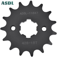 ASDL 428 Chain 15 Teen Motorcycle Front Sprocket for Yamaha TW225 E 02-07 TW200 91-17 TW200 TW125 5E