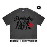 Dominate Labs Boxy T-shirt 16s Oversized T-shirt Heavyweight Dissolve Dark Gray Men Women