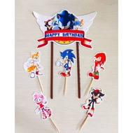 SONIC TOPPER SONIC HAPPY BIRTHDAY TOPPER SONIC CAKE TOPPER/ SONIC CAKE TOPPER/