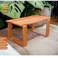 Work table, computer table, gaming table, floor table, size 80x50x40, MAHOGANY WOOD