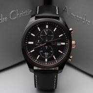 JAM TANGAN ALEXANDRE CHRISTIE PRIA AC 655ZP black CHRONO