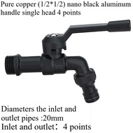 All-copper Outdoor Anti-freezing Faucet with One Inlet and Two Outlets Dual Water Outlets 1/2*1/2*1/