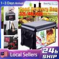 Delivery Bag Motorcycle Beg Foodpanda Grab Shopee Food Delivery Thermal Bag COD Makanan 32L/48L/62L 