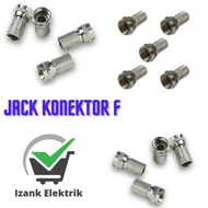 Konektor drat F karet anti air u/ antena tv jek jack tv cctv receiver