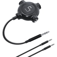 Pemisah Fon Kepala LP, Pemisah Audio Stereo 3.5mm Berjalin Nylon, Port Lelaki ke 3 Port Perempuan un