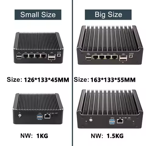 Firewall Mini PC Intel N150 Solid Fanless N95 Pentium 6405U 4417U 4x2.5G LANs Home Server DDR4 NVMe 